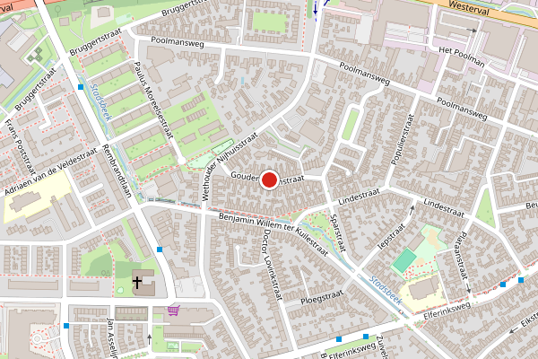 Brandweer-melding op Goudenregenstraat, Enschede op 9 mei, kaart-overzicht