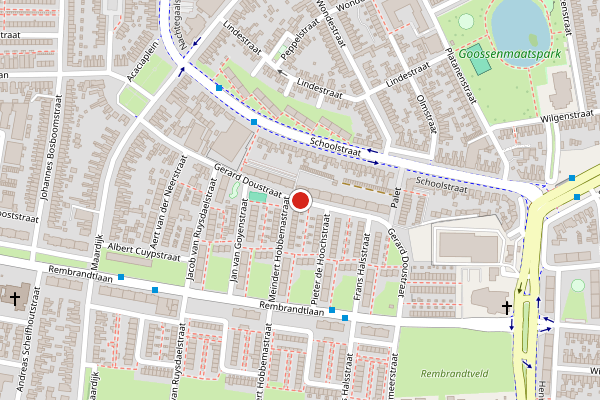 Brandweer-melding op Gerard Doustraat, Almelo op 17 juli, kaart-overzicht