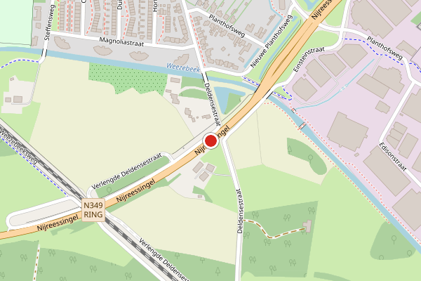 Brandweer-melding op Nijreessingel, Almelo op 10 mei, kaart-overzicht