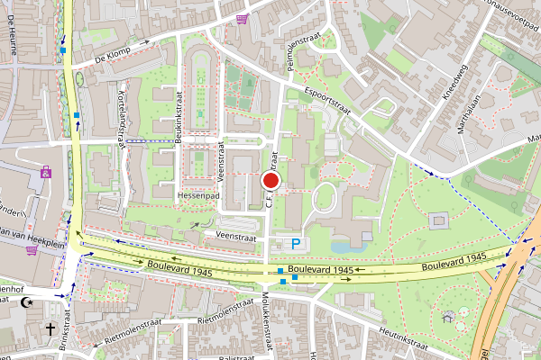 Brandweer-melding op C.F. Klaarstraat, Enschede op 18 juli, kaart-overzicht