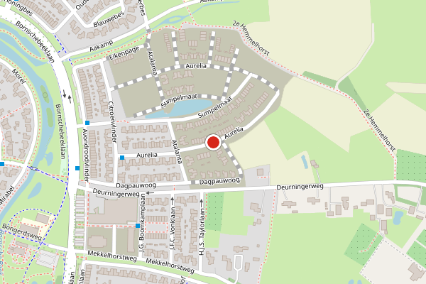 Brandweer-melding op Aurelia, Borne op 19 juli, kaart-overzicht