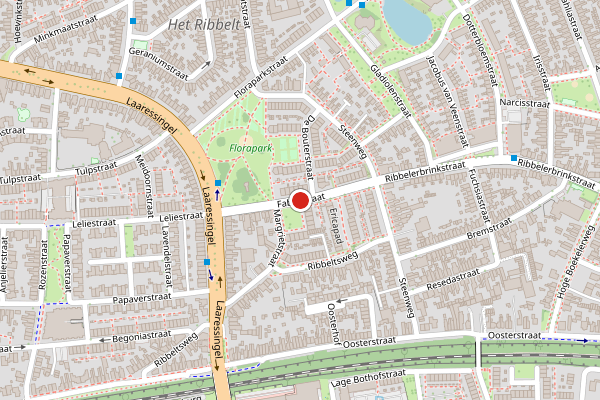 Brandweer-melding op Faberstraat, Enschede op 11 mei, kaart-overzicht