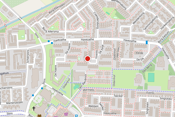 Brandweer-melding op Hoenlo, Almelo op 20 juli, kaart-overzicht