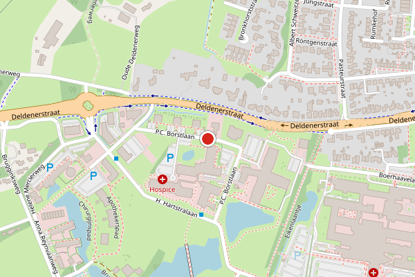 Brandweer-melding op P.C. Borstlaan, Hengelo op 21 juli, kaart-overzicht
