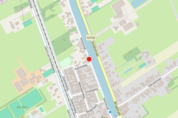 Brandweer-melding op Kerkstraat, Daarlerveen op 21 juli, kaart-overzicht