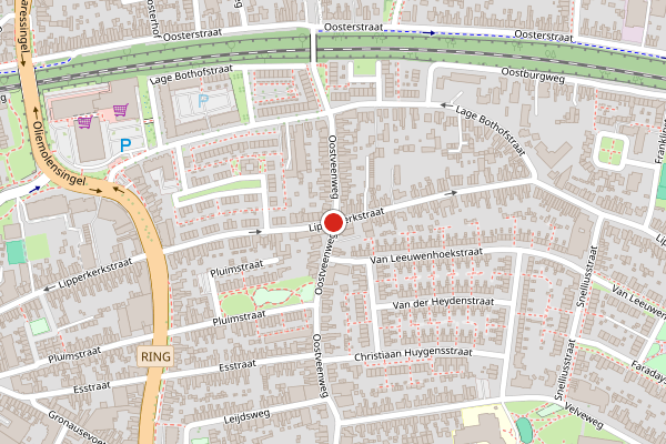 Brandweer-melding op Lipperkerkstraat, Enschede op 21 juli, kaart-overzicht