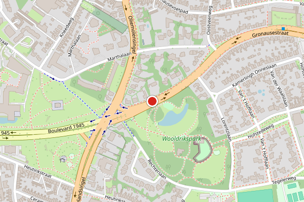 Brandweer-melding op Gronausestraat, Enschede op 11 mei, kaart-overzicht