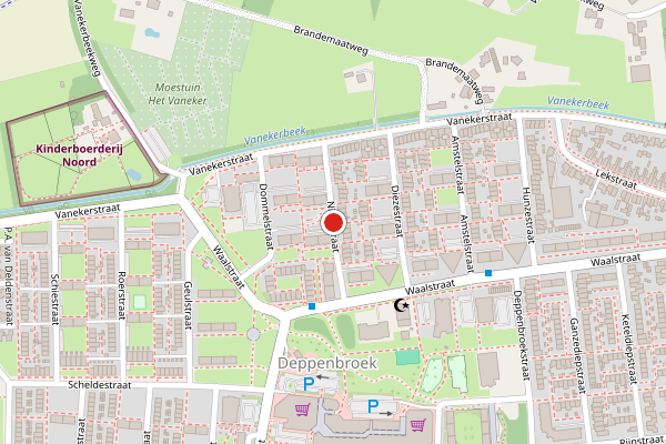 Brandweer-melding op Niersstraat, Enschede op 22 juli, kaart-overzicht