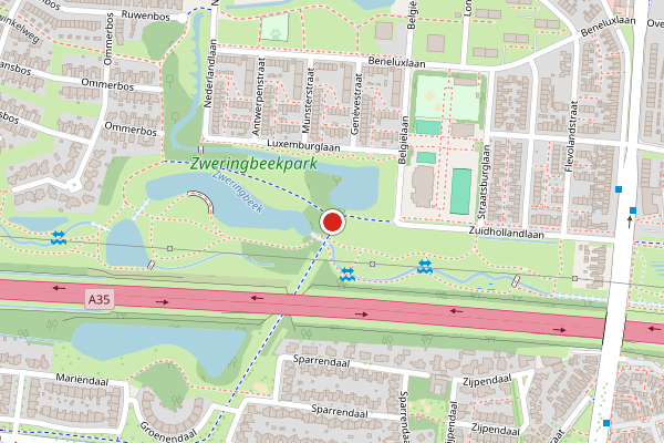 Brandweer-melding op Luxemburglaan, Enschede op 22 juli, kaart-overzicht