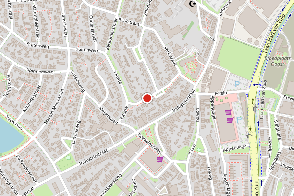 Brandweer-melding op St. Ludgerusstraat, Hengelo op 23 juli, kaart-overzicht