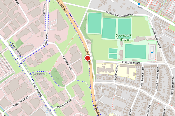 Brandweer-melding op Bornsestraat, Hengelo op 23 juli, kaart-overzicht
