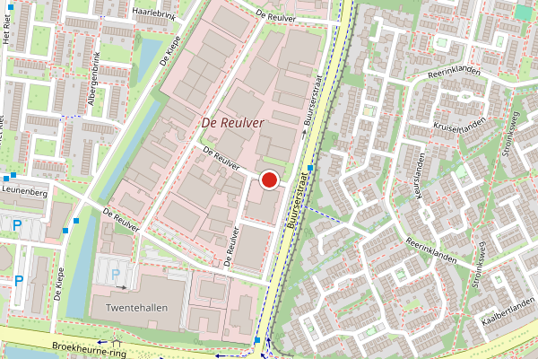 Brandweer-melding op De Reulver, Enschede op 12 mei, kaart-overzicht