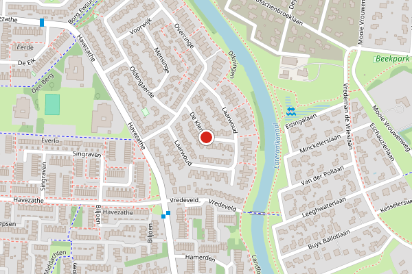 Brandweer-melding op Laarwoud De Klencke, Almelo op 13 mei, kaart-overzicht