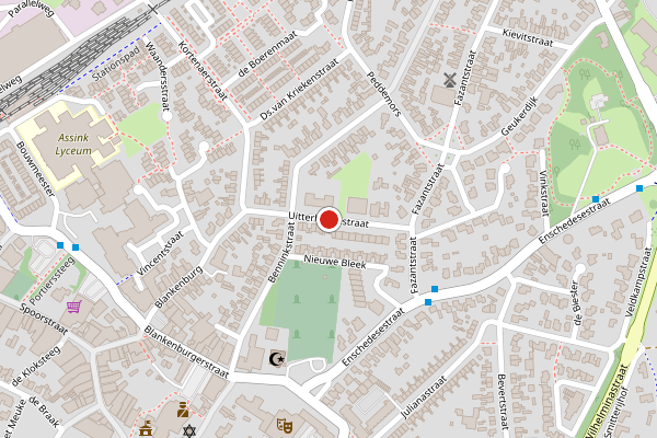 Brandweer-melding op Uitterhoevestraat, Haaksbergen op 13 mei, kaart-overzicht