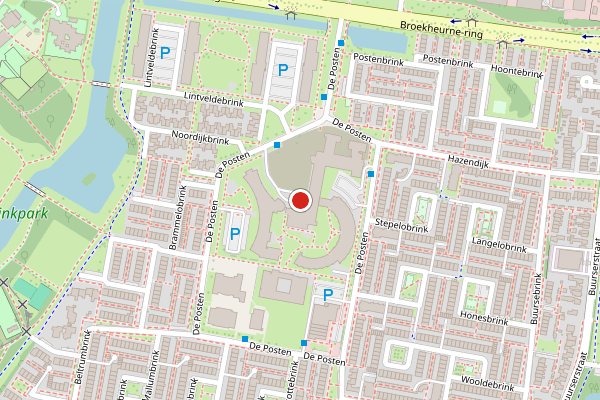 Brandweer-melding op De Posten, Enschede op 25 juli, kaart-overzicht
