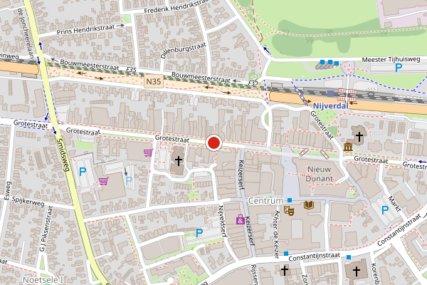 Brandweer-melding op Grotestraat, Nijverdal op 26 juli, kaart-overzicht