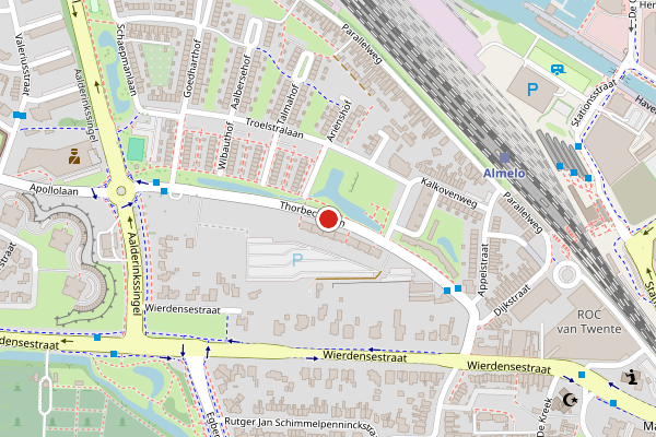 Brandweer-melding op Thorbeckelaan, Almelo op 26 juli, kaart-overzicht
