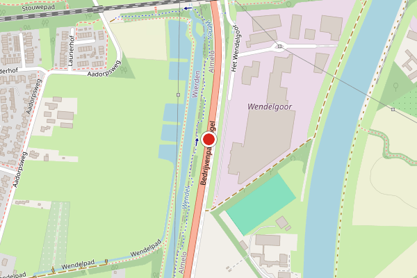 Brandweer-melding op Bedrijvenparksingel, Almelo op 26 juli, kaart-overzicht