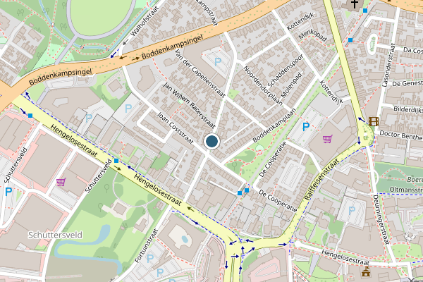 Politie-melding op Boddenkampstraat, Enschede op 25 april, kaart-overzicht