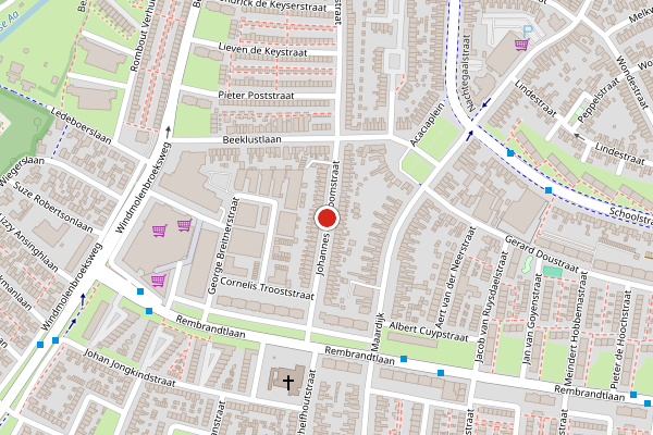 Brandweer-melding op Johannes Bosboomstraat, Almelo op 25 april, kaart-overzicht