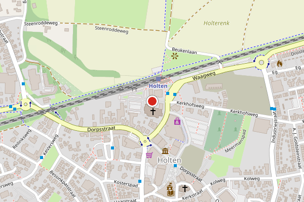 Brandweer-melding op Stationsstraat, Holten op 4 juli, kaart-overzicht