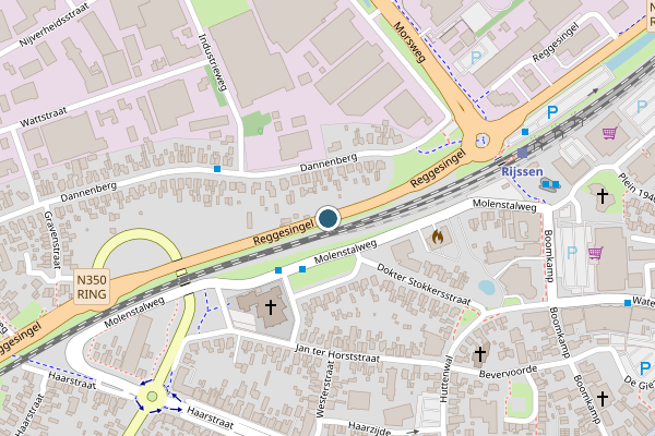 Politie-melding op Reggesingel, Rijssen op 4 juli, kaart-overzicht