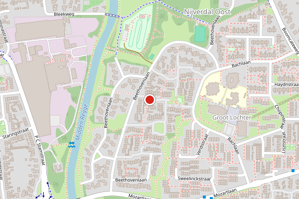 Brandweer-melding op Beethovenlaan, Nijverdal op 2 juli, kaart-overzicht