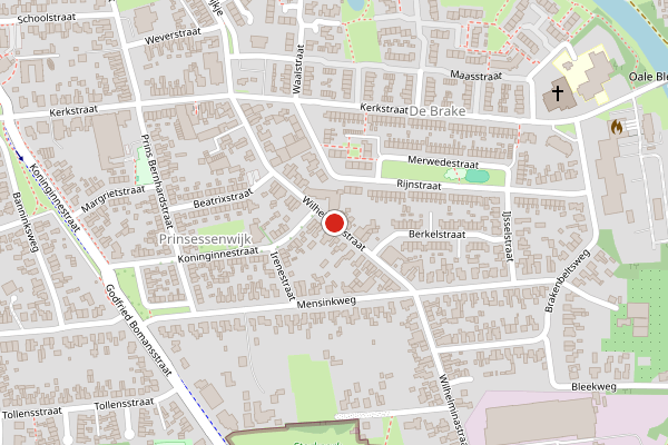 Brandweer-melding op Wilhelminastraat, Nijverdal op 14 mei, kaart-overzicht