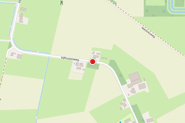 Brandweer-melding op Vijfhuizenweg, Holten op 28 juni, kaart-overzicht