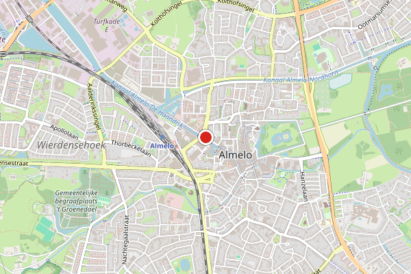 Brandweer-melding op Almelo op 16 juni, kaart-overzicht