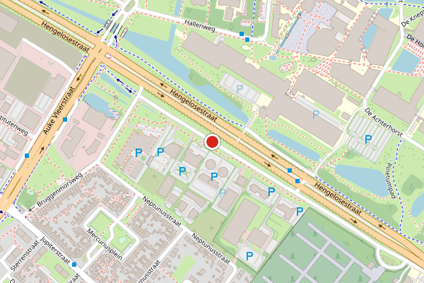 Brandweer-melding op Hengelosestraat, Enschede op 15 mei, kaart-overzicht