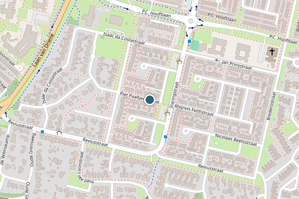 Politie-melding op Piet Paaltjensstraat, Hengelo op 16 mei, kaart-overzicht