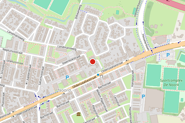 Brandweer-melding op Steenbokstraat, Hengelo op 14 mei, kaart-overzicht