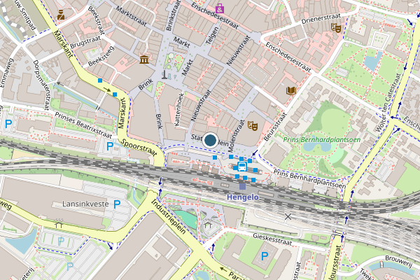 Politie-melding op Stationsplein, Hengelo op 14 mei, kaart-overzicht