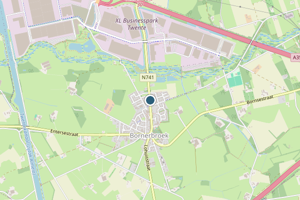 Politie-melding op Hoeselderdijk Breesegge, Bornerbroek op 28 juli, kaart-overzicht