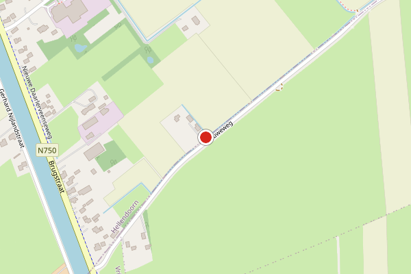 Brandweer-melding op Nieuweweg, Daarlerveen op 28 juli, kaart-overzicht
