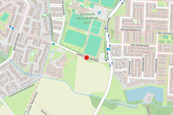 Brandweer-melding op Geessinkbraakweg, Enschede op 28 juli, kaart-overzicht