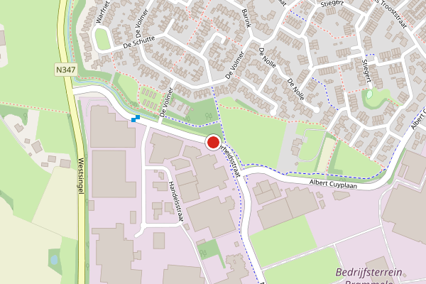 Brandweer-melding op Nijverheidsstraat, Haaksbergen op 15 mei, kaart-overzicht