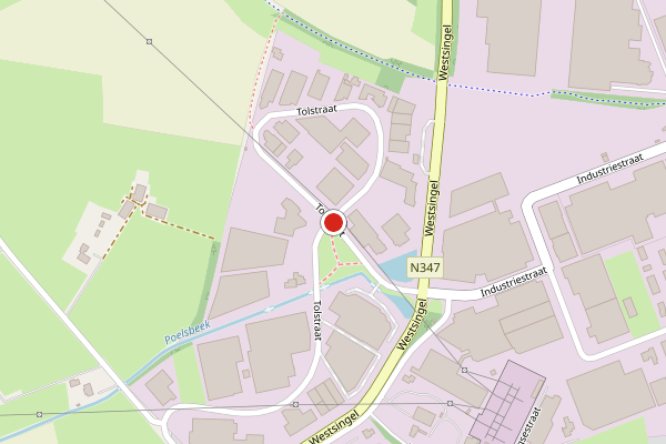Brandweer-melding op Tolstraat, Haaksbergen op 13 mei, kaart-overzicht