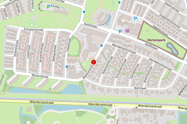 Brandweer-melding op Beethovenlaan, Almelo op 1 augustus, kaart-overzicht