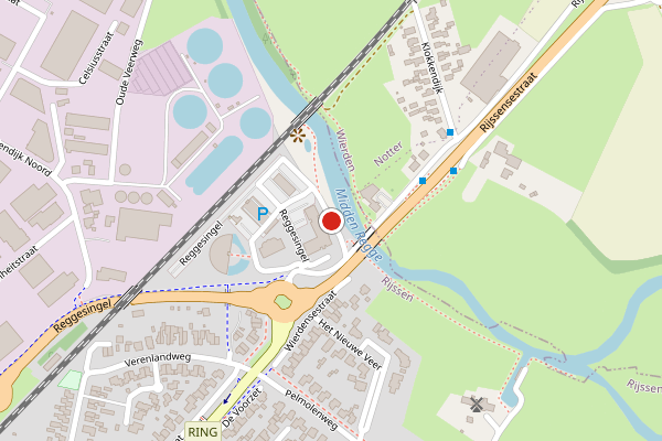 Brandweer-melding op Reggesingel, Rijssen op 19 mei, kaart-overzicht