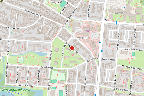 Brandweer-melding op Osnabruckstraat, Enschede op 1 augustus, kaart-overzicht