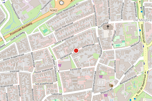 Brandweer-melding op Glindestraat, Oldenzaal op 2 augustus, kaart-overzicht