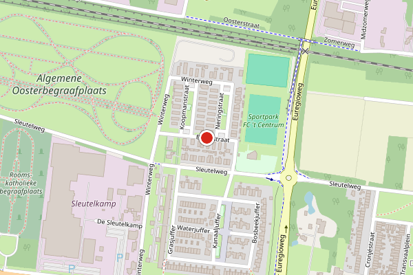 Brandweer-melding op Beursstraat, Enschede op 26 april, kaart-overzicht