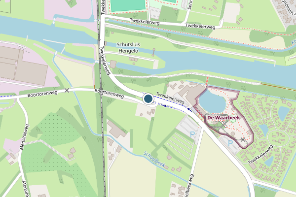 Politie-melding op Twekkelerweg, Hengelo op 25 april, kaart-overzicht
