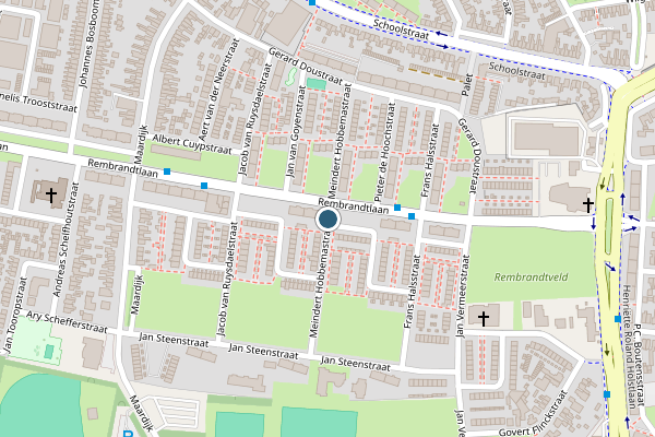 Politie-melding op Meindert Hobbemastraat, Almelo op 4 augustus, kaart-overzicht