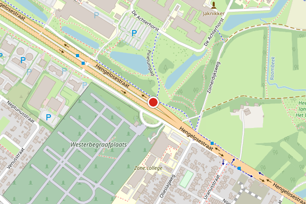 Brandweer-melding op Hengelosestraat, Enschede op 5 augustus, kaart-overzicht