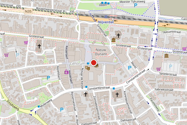 Brandweer-melding op Willem-Alexanderstraat, Nijverdal op 6 augustus, kaart-overzicht