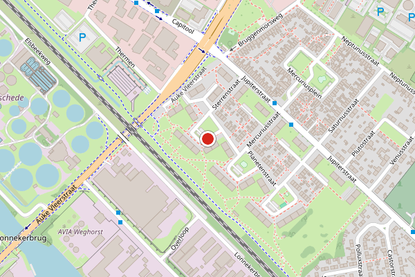Brandweer-melding op Antaresstraat, Enschede op 6 augustus, kaart-overzicht