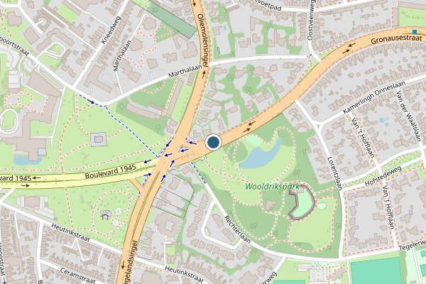 Politie-melding op Gronausestraat, Enschede op 21 mei, kaart-overzicht